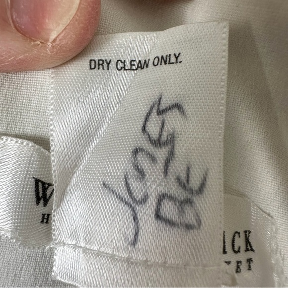 White House Black Market B&W Tropical Floral VNeck A-Line Dress Sz 12 - Picture 7 of 7